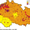 Pole 36. nejvyšších koncentrací PM10 v ČR- 2003