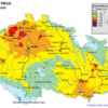 Pole denních koncentrací PM10, ČR, 1. 11. 2014, zdroj: ČHMÚ