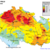 Pole denních koncentrací PM10, ČR, 31. 10. 2014, zdroj: ČHMÚ