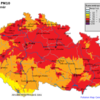 Pole denních koncentrací PM10 v ČR, 8.3.2014