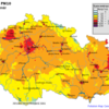 7.10.2013-Pole denních koncentrací PM10 v ČR, zdroj: ČHMÚ