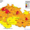 Mapa denních koncentrací PM10 v ČR 20.3.2015, zdroj: ČHMÚ