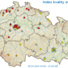 Index kvality ovzduší v ČR 9.3. 20- 21 hodin Zdroj: ČHMÚ