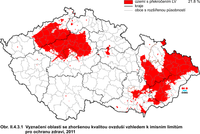 71,8 % polochy území ORP MB jsou dle dat z roku 2011 Oblasti se zhoršenou kvalitou ovzduší (OZKO) z důvodů překračování imisního limitu pro denní koncentrace PM10