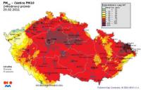 PM10 ČR 23.2.2011