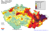 ČR 28. 1. 2012 PM10
